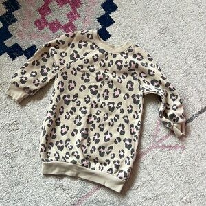 Grayson mini Toddler Girl Leopard Print Sweatshirt Dress Size 3t